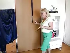 Oldnanny debel zrel s staro zrel igra z muco